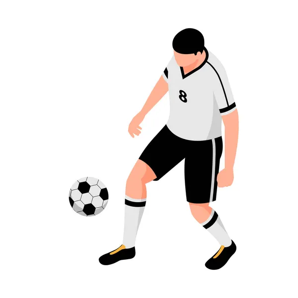 Joueur de football Composition isométrique — Image vectorielle