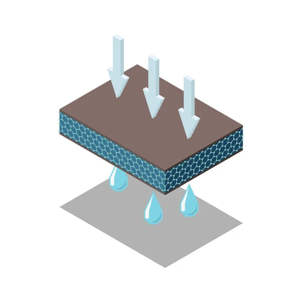 Composition en matériaux nano humides — Image vectorielle