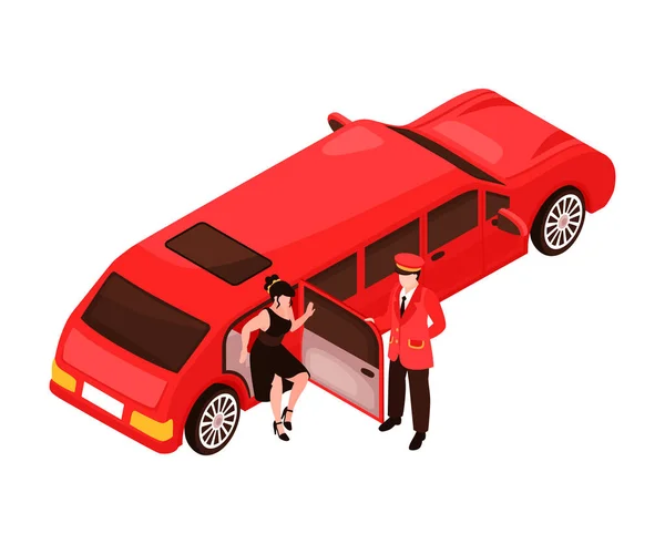 Limousine- bilkändisar Sammansättning — Stock vektor
