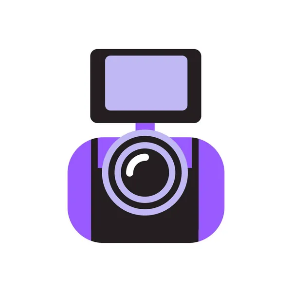 Instant Camera Flache Zusammensetzung — Stockvektor