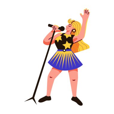 Rock Şarkı Söyleyen Hobi Kompozisyonu