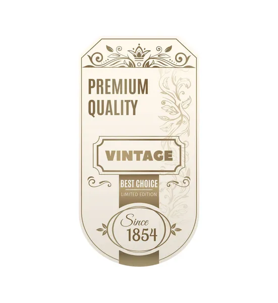 Vintage Quality Label Composition — Stock Vector