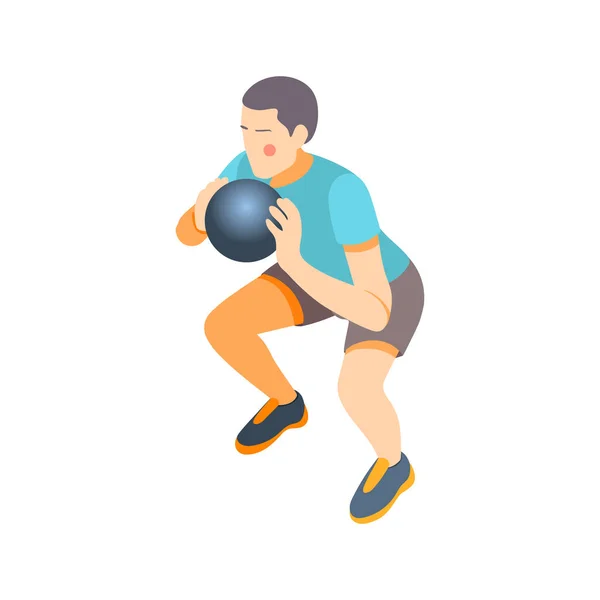 Cardio Ball Composición del ejercicio — Vector de stock