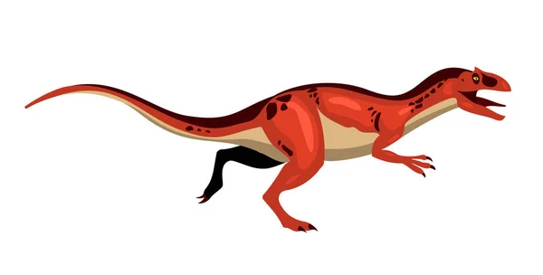 Allosaurus Cartoon Dinosaurier Zusammensetzung — Stockvektor