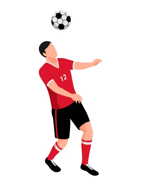 Composición principal del jugador de fútbol — Vector de stock