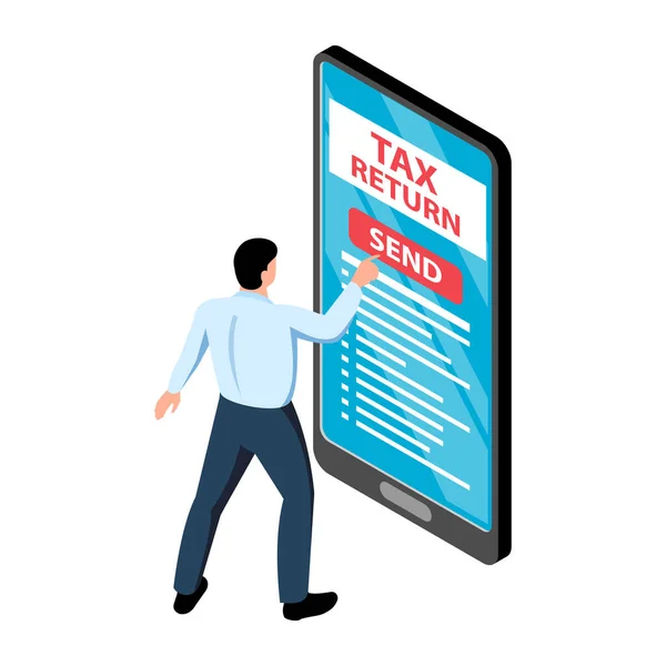 Retorno de imposto App Composição — Vetor de Stock