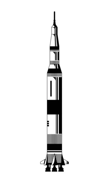 Rocket mão desenhada composição —  Vetores de Stock