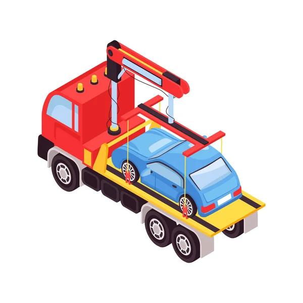 Bil på lastbil sammensætning – Stock-vektor