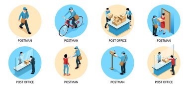 Postal Service Round Compositions clipart