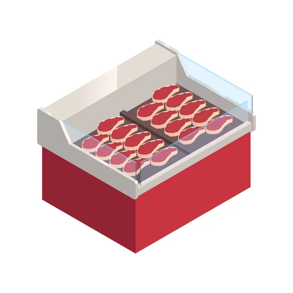 Carne Filetes Mostrar composición — Vector de stock