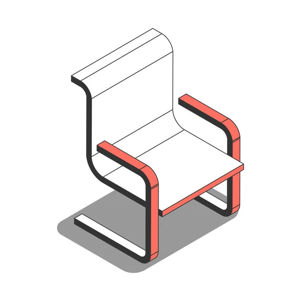 Офісний стілець Ізометричний склад — стоковий вектор