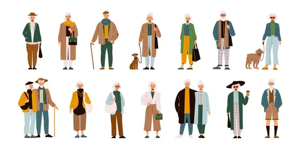 Mode für Senioren — Stockvektor