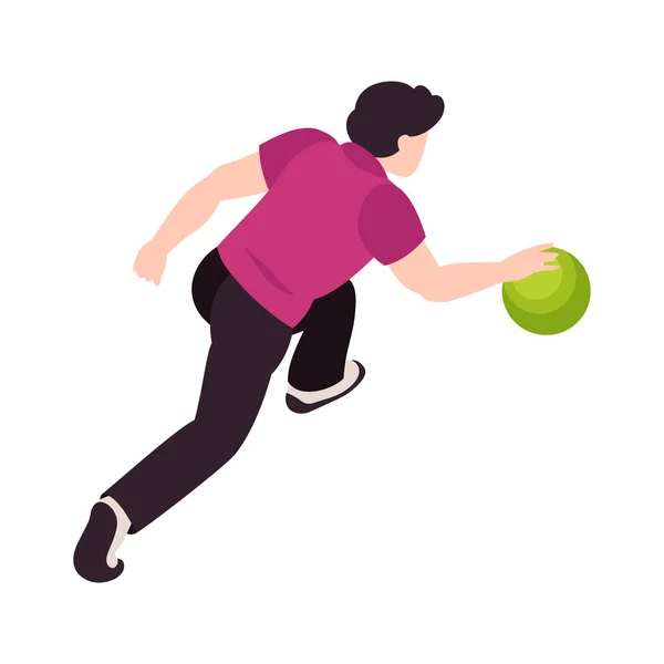 Balle de joueur de bowling Composition — Image vectorielle