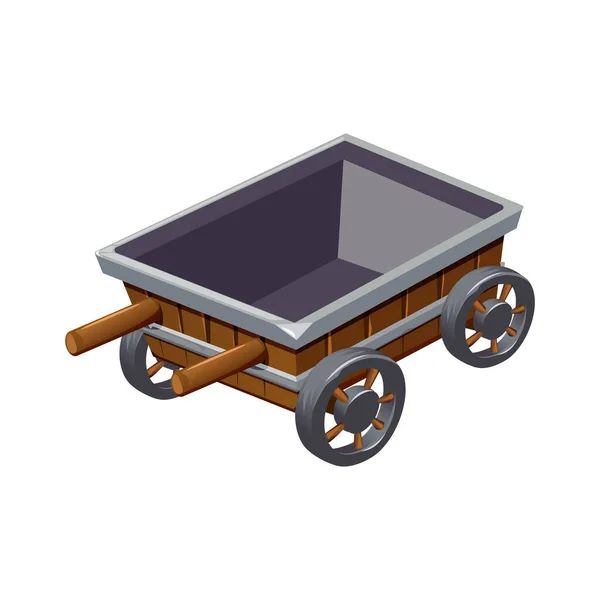 Mine Cart Game Composition — 图库矢量图片