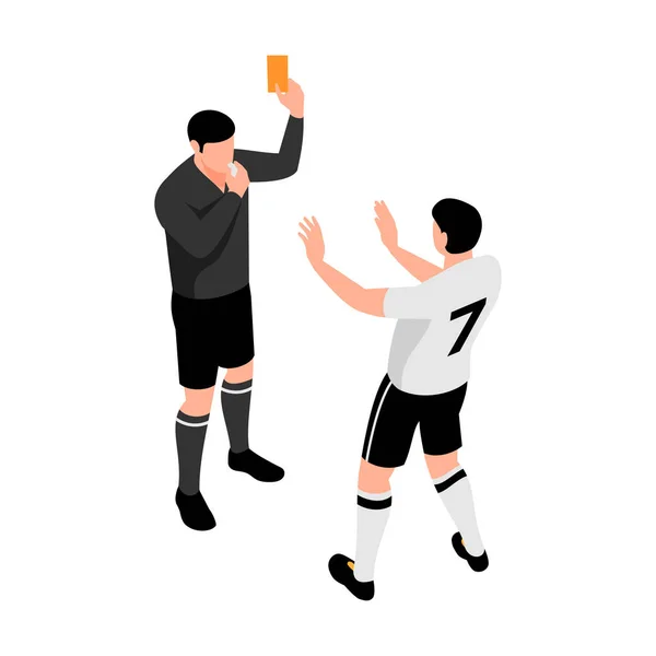 Κίτρινη κάρτα ποδοσφαιρική σύνθεση — Διανυσματικό Αρχείο