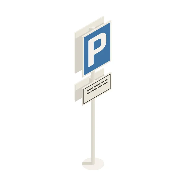 Car Parking Sign Composition — Stock Vector
