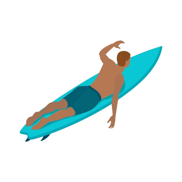 Liggande på Surfingbrädans sammansättning — Stock vektor