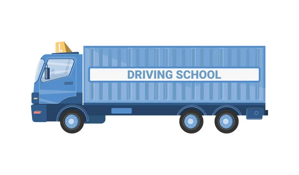 Composition du camion de l'école de conduite — Image vectorielle