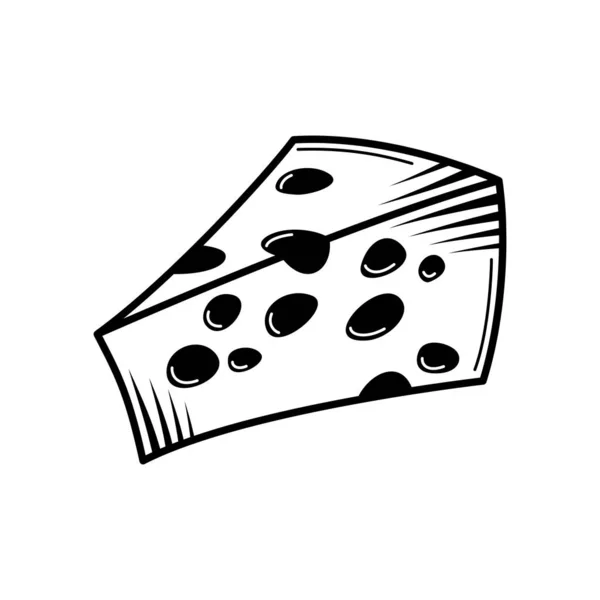 Piece Of Cheese Composition — Stock Vector