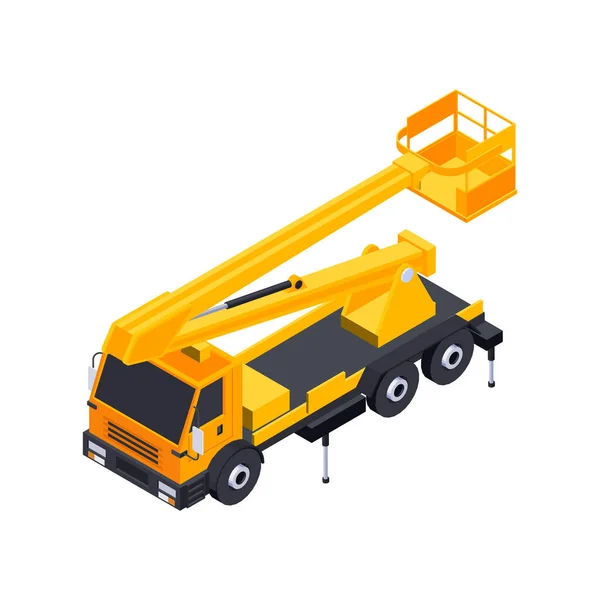 Elettricisti Truck Crane Composizione — Vettoriale Stock