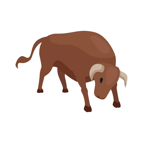 Angry Bull Fight Composition — Stock Vector