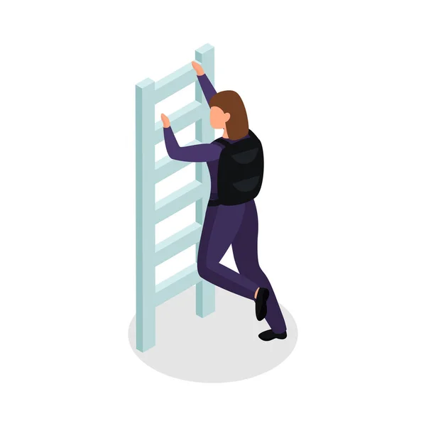 Up The Ladder Composition — Stock Vector