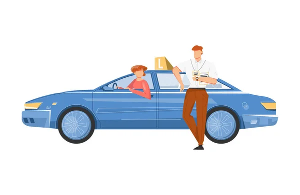 Εξετάσεις στη σύνθεση του αυτοκινήτου — Διανυσματικό Αρχείο
