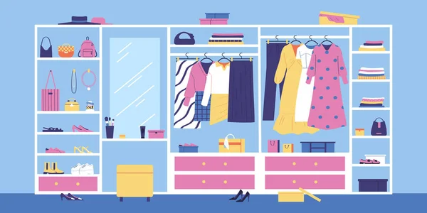 Garderobe flach Illustration — Stockvektor