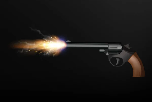 Realistisk pistolblixt — Stock vektor