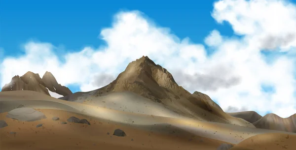 Ρεαλιστικά βουνά Σύνθεση τοπίου — Διανυσματικό Αρχείο