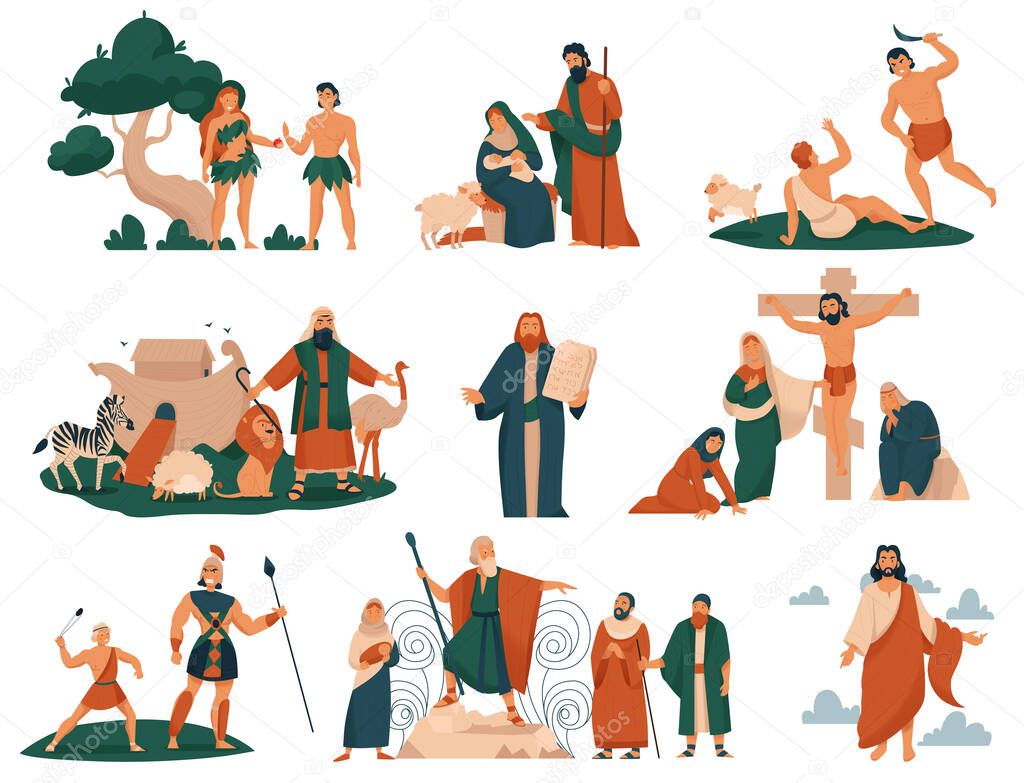 Christ Bible Story Icon Set