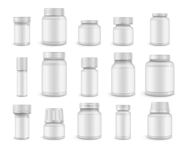 Conjunto de frascos de medicamentos —  Vetores de Stock