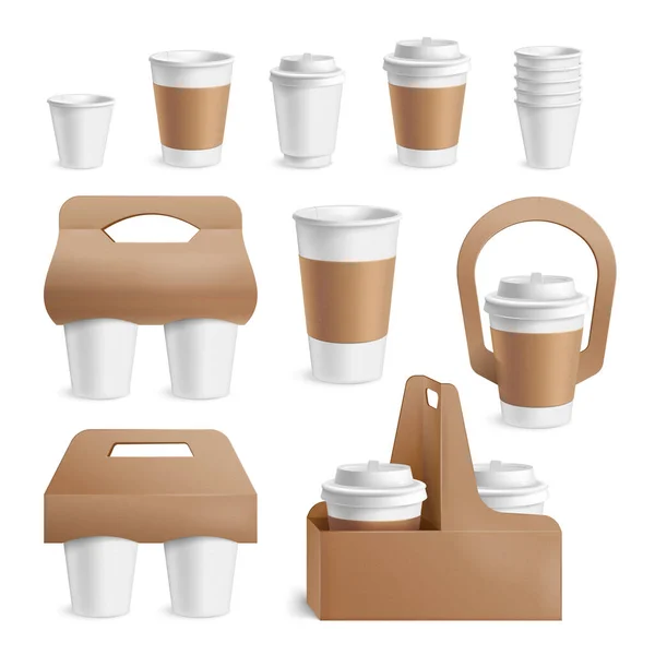 Coffee Cups Set — Stock Vector