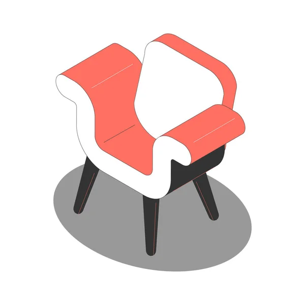 Ofis Isometric Sandalye Kompozisyonu — Stok Vektör