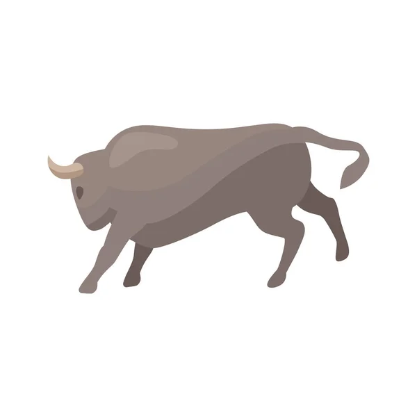 Running Bull Fight Composition — Stock Vector