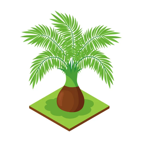 Palma de coco Composición de la selva — Vector de stock