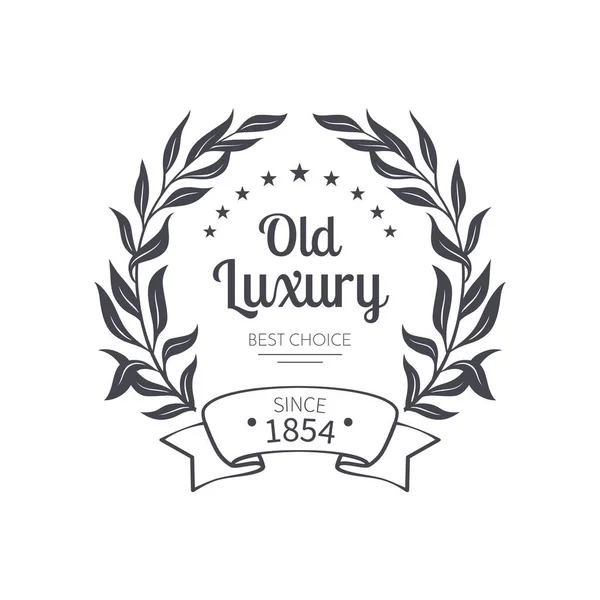 Old Laurel Wreath Emblem — 图库矢量图片