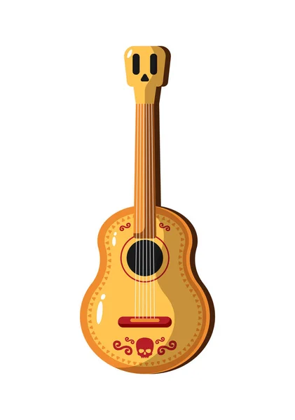 Composición de Guitarra Acústica Mexicana — Archivo Imágenes Vectoriales