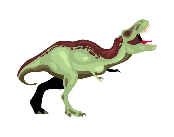 Composición de dinosaurios de dibujos animados de Ceratosaurus — Archivo Imágenes Vectoriales