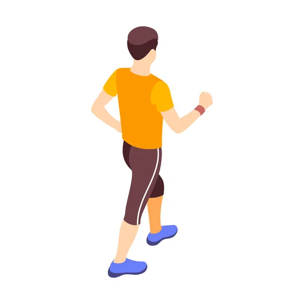 Homme Jogging Formation Composition — Image vectorielle