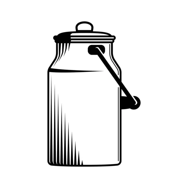 Composition de gravure de boîte de lait — Image vectorielle