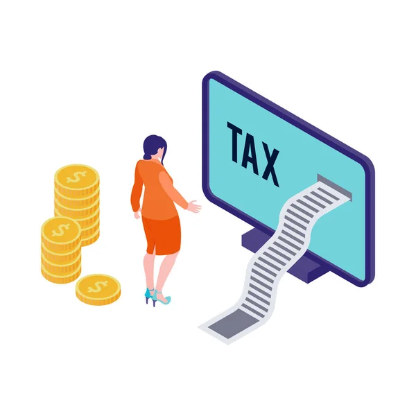 Электронный налоговый учет — стоковый вектор