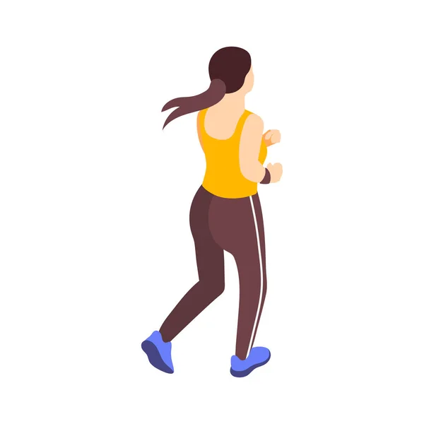 Female Jogging Practice Composition — Stock Vector