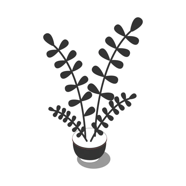 Composizione isometrica della pianta del vaso — Vettoriale Stock