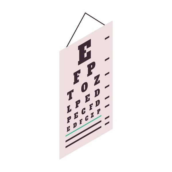 Eye Test Chart Composition — Stock Vector