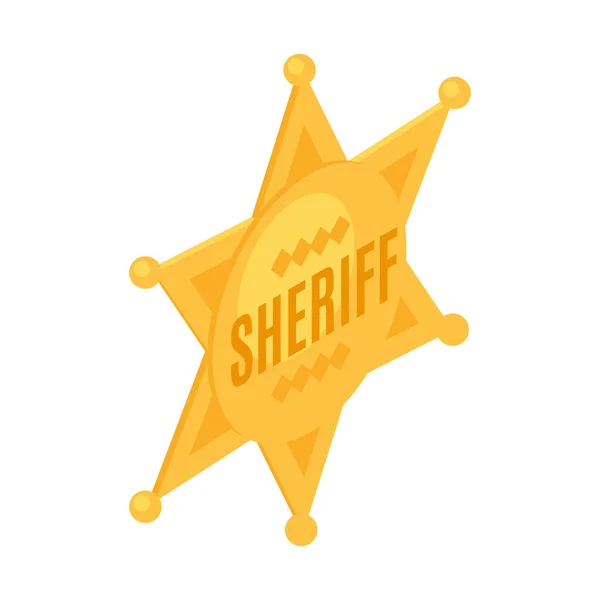 Sheriff Star Sign Composition — 图库矢量图片