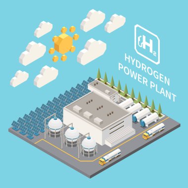 Hidrojen Santrali Isometric Görünümü