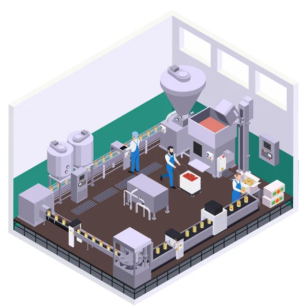 Composición de envasado de alimentos enlatados — Vector de stock