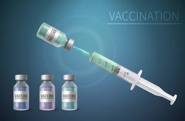 Vaccination Realistic Design Concept —  Vetores de Stock