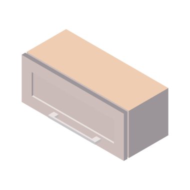 Isometric Mutfak Dolabı Kompozisyonu